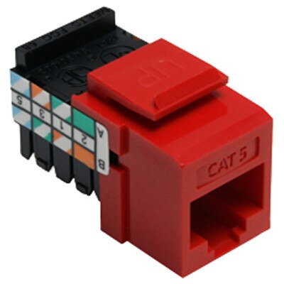 Leviton QuickPort Cat5 Snap-In Connector, Crimson Red